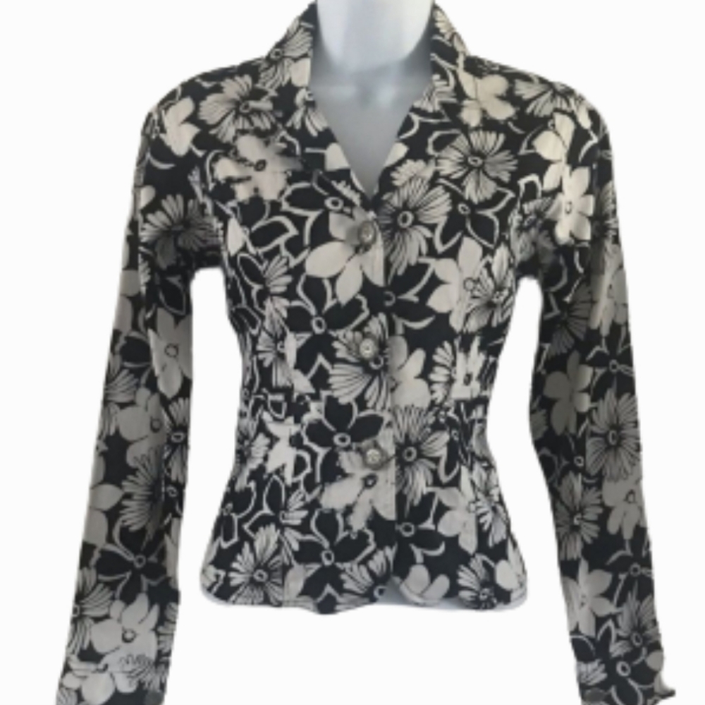 New Identity Sequins details Floral Blazer